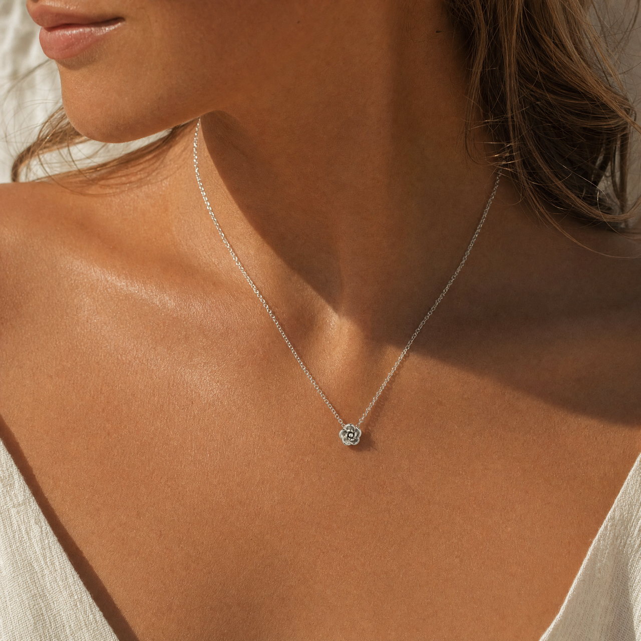 Ever Bloom Necklace lifestyle on model