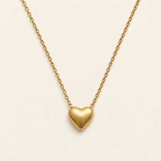 Riley® Dainty Heart Necklace worn