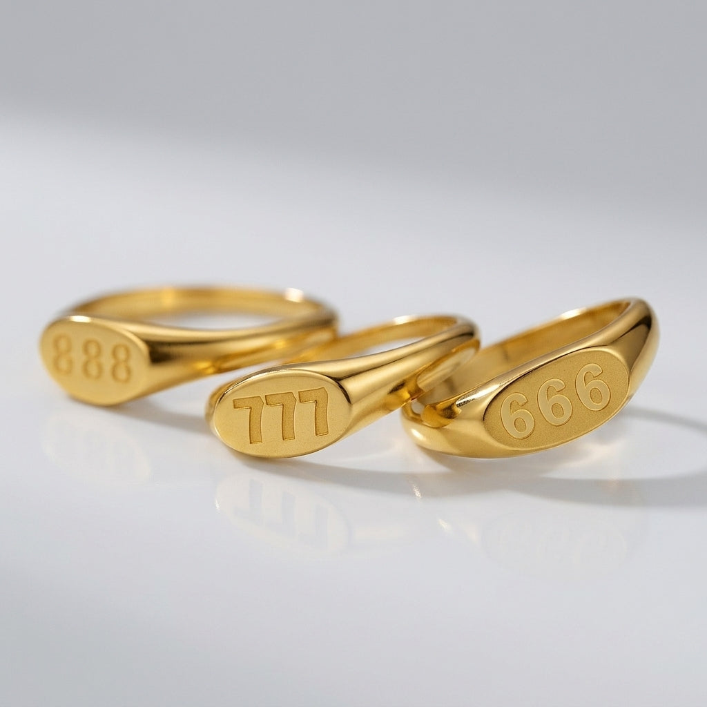 Angelica® Angel Number Signet Ring