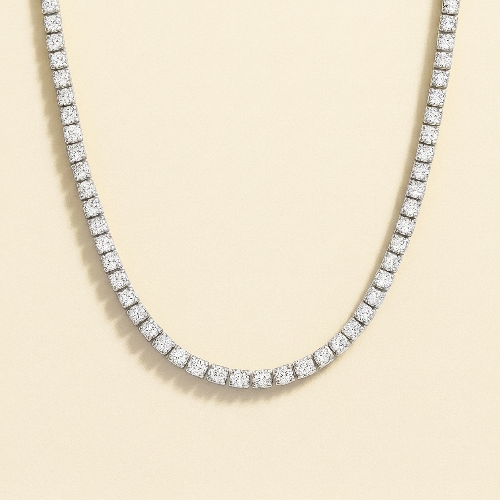 Monaco Tennis Necklace (Bundle) — Silver