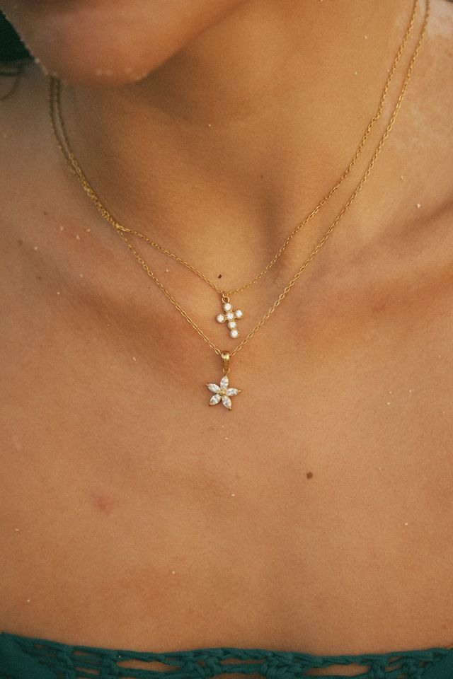 Ocean Cross Necklace