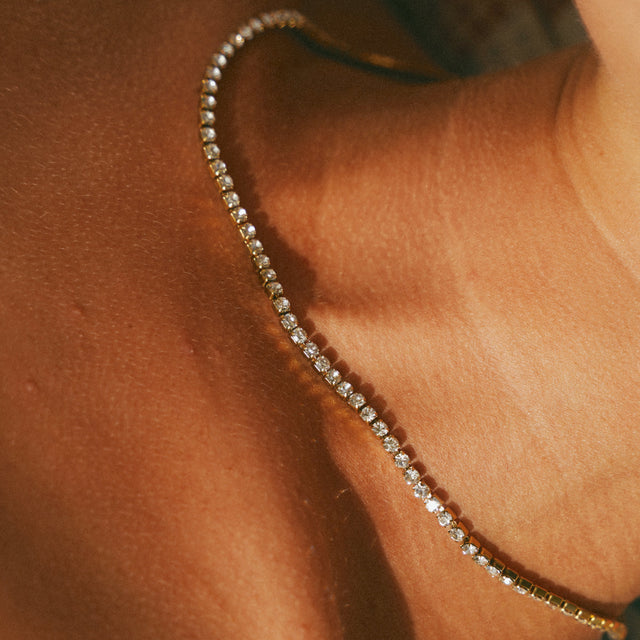 Monaco Tennis Necklace worn