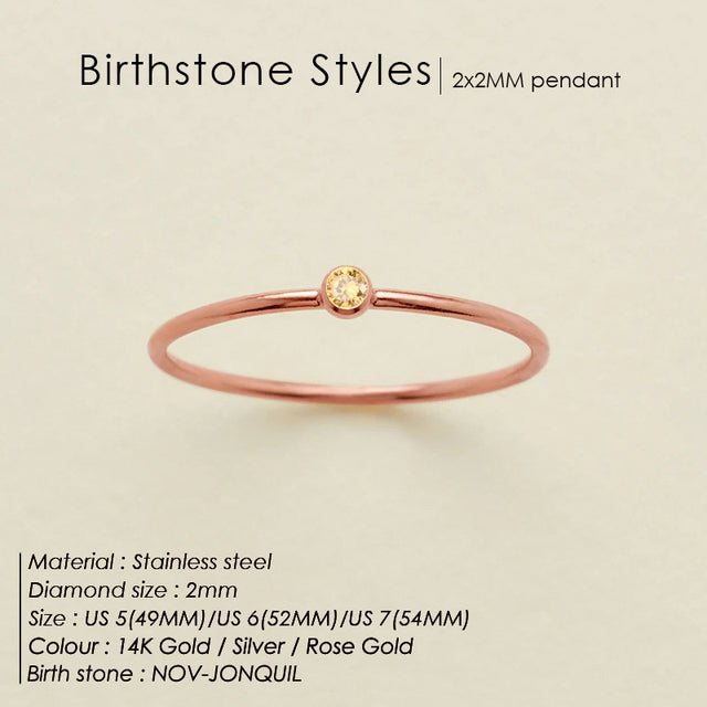 Dainty Birthstone Ring