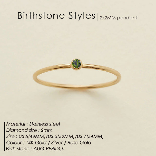 Dainty Birthstone Ring