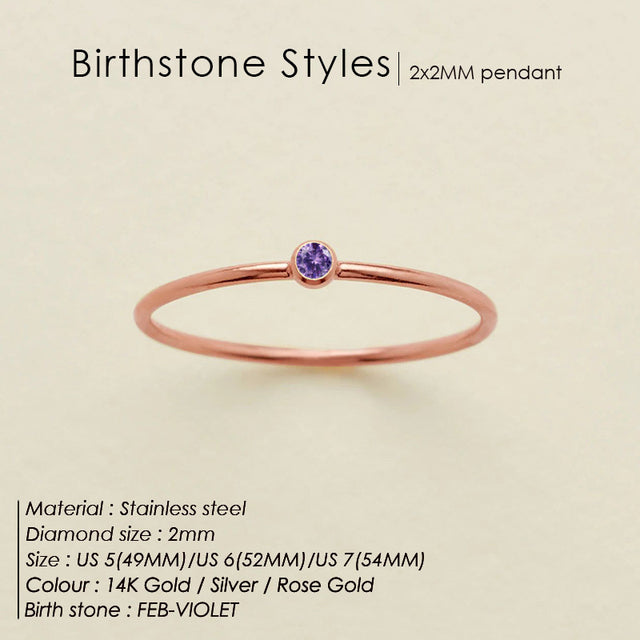 Dainty Birthstone Ring