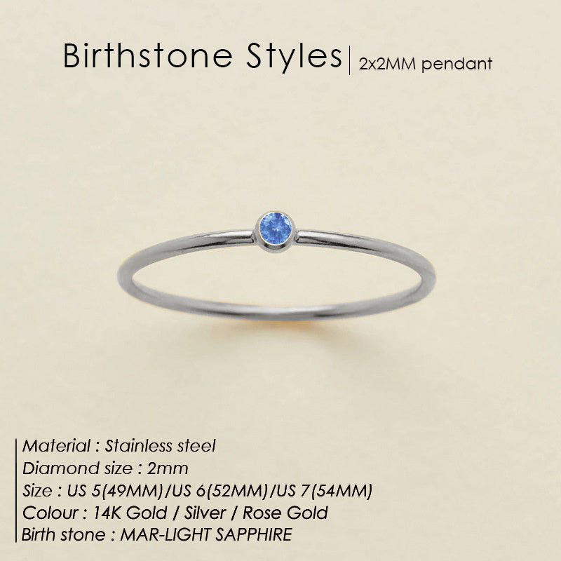 Dainty Birthstone Ring