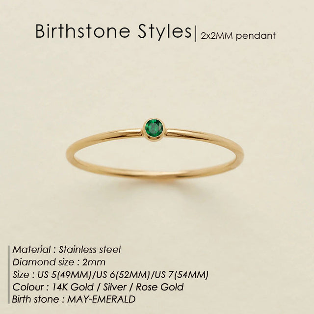 Dainty Birthstone Ring