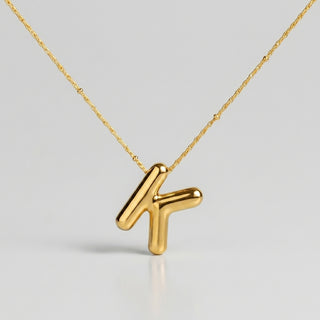 Bubble Letter Initial Necklace (Bundle)