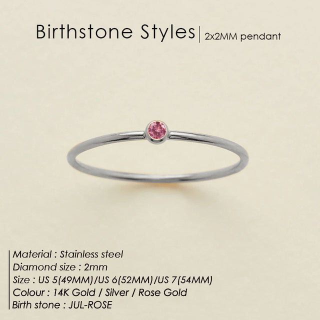 Dainty Birthstone Ring