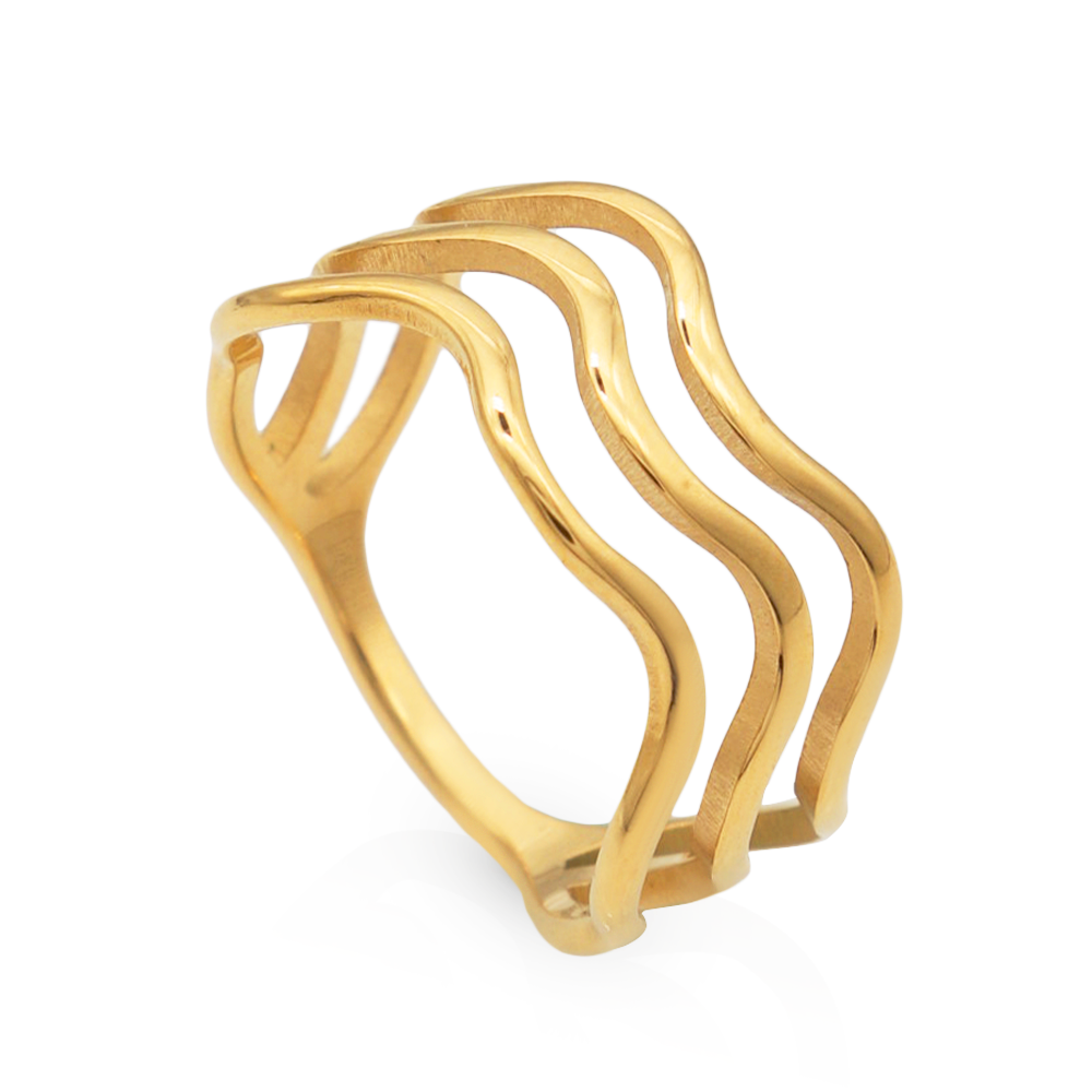Wave Trio Ring