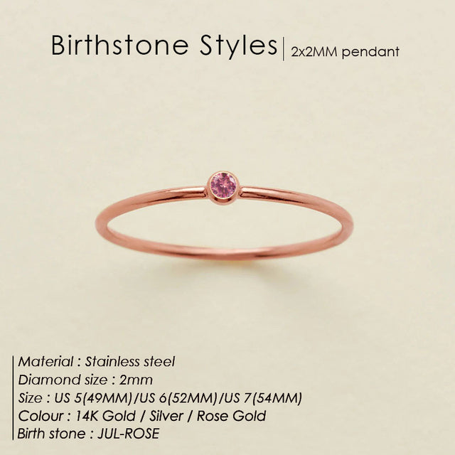 Dainty Birthstone Ring