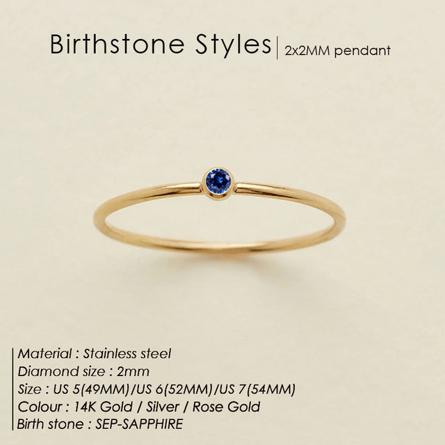 Dainty Birthstone Ring