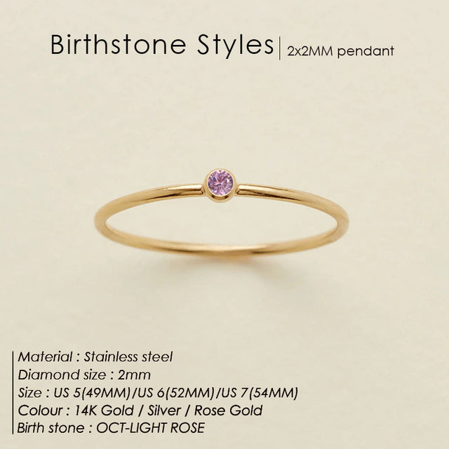 Dainty Birthstone Ring