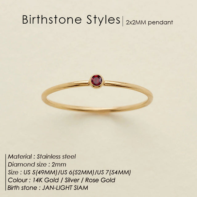 Dainty Birthstone Ring
