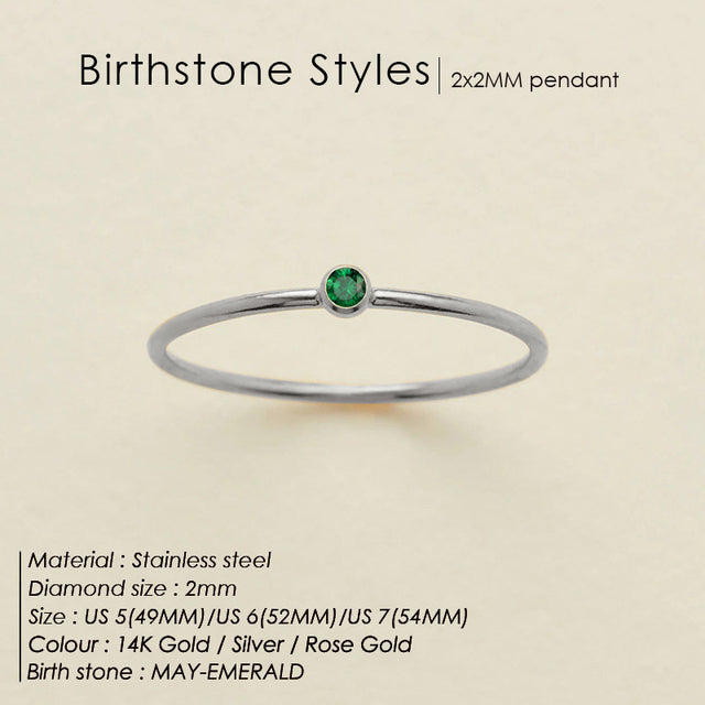 Dainty Birthstone Ring