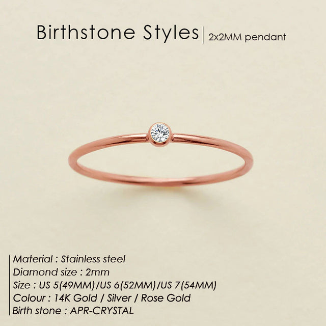 Dainty Birthstone Ring