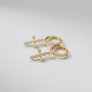 Lumi Cross Hoops