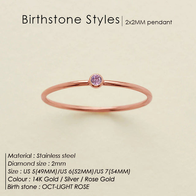 Dainty Birthstone Ring