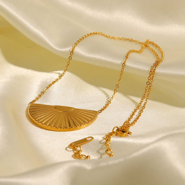 Ellie® Sunburst Semicircle Necklace