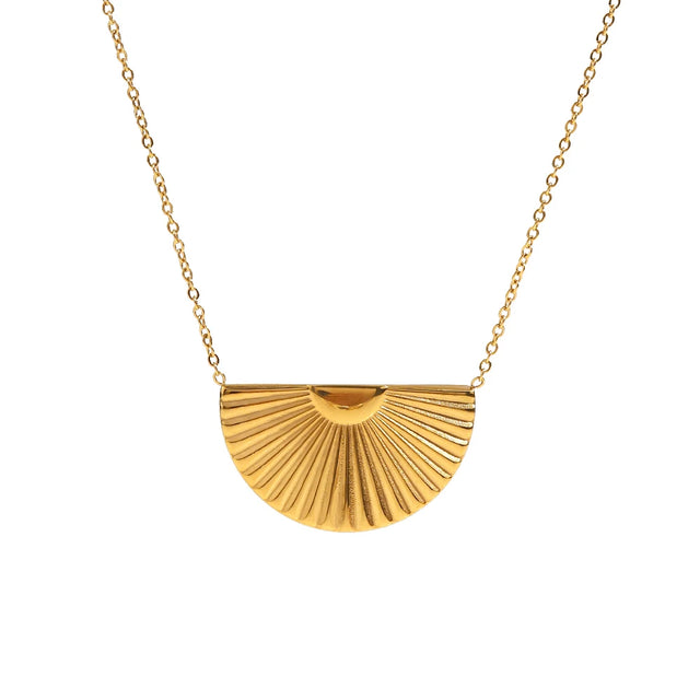 Ellie® Sunburst Semicircle Necklace