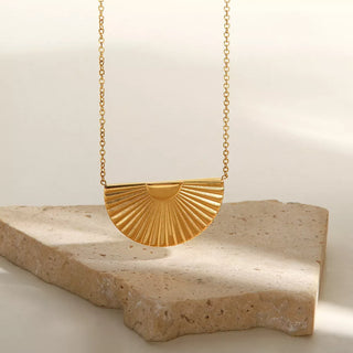 Ellie® Sunburst Semicircle Necklace
