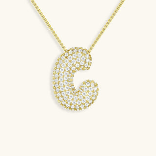 Hailey Bubble Initial Necklace