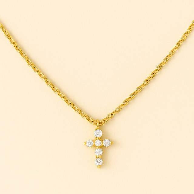 Cascade Cross Necklace