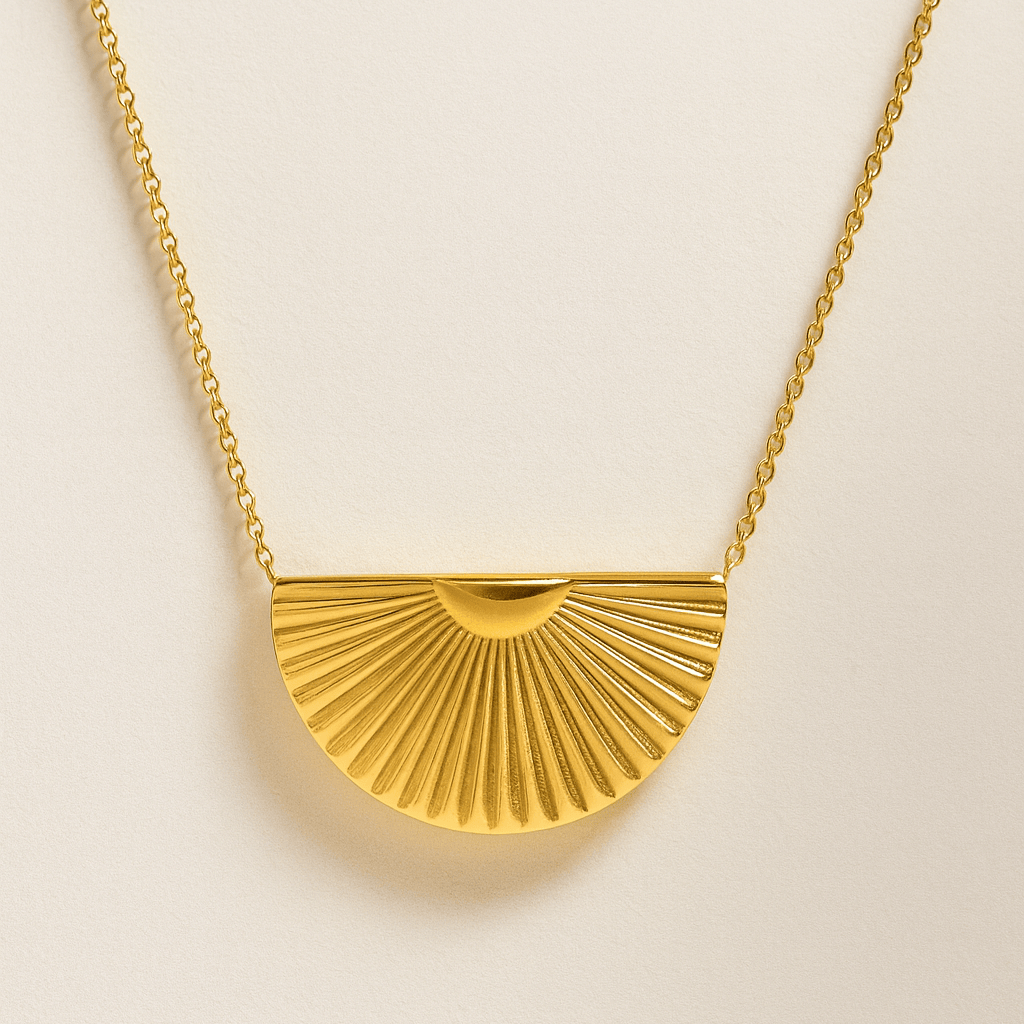 Ellie® Sunburst Semicircle Necklace