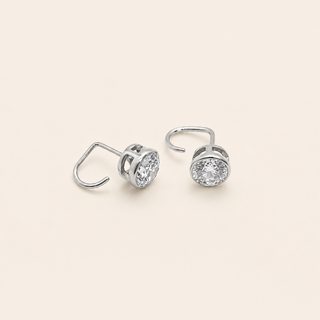 Circle Diamond Comfort Earrings