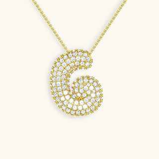 Hailey Bubble Initial Necklace