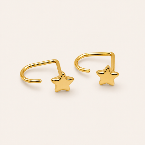Gold Star Comfort Earrings