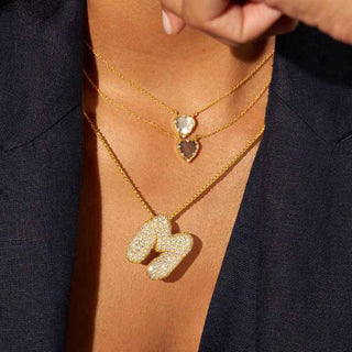 Hailey Bubble Initial Necklace