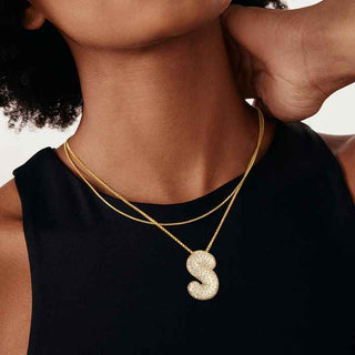 Hailey Bubble Initial Necklace