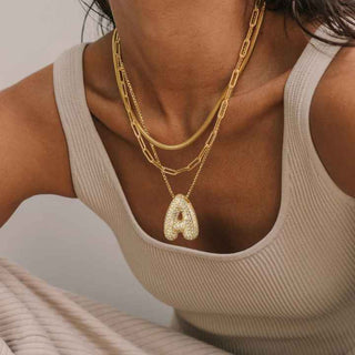 Hailey Bubble Initial Necklace