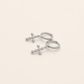 Lumi Cross Hoops