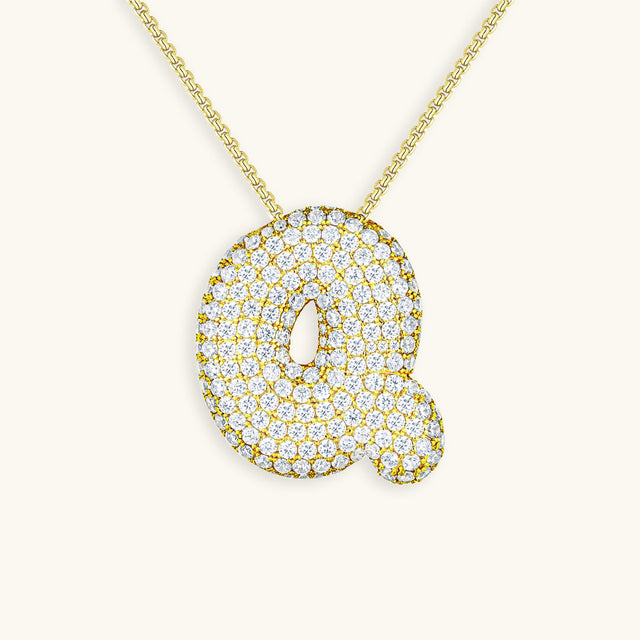 Hailey Bubble Initial Necklace