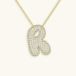 Hailey Bubble Initial Necklace