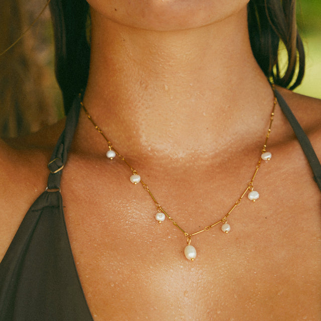 Santorini Pearl Necklace
