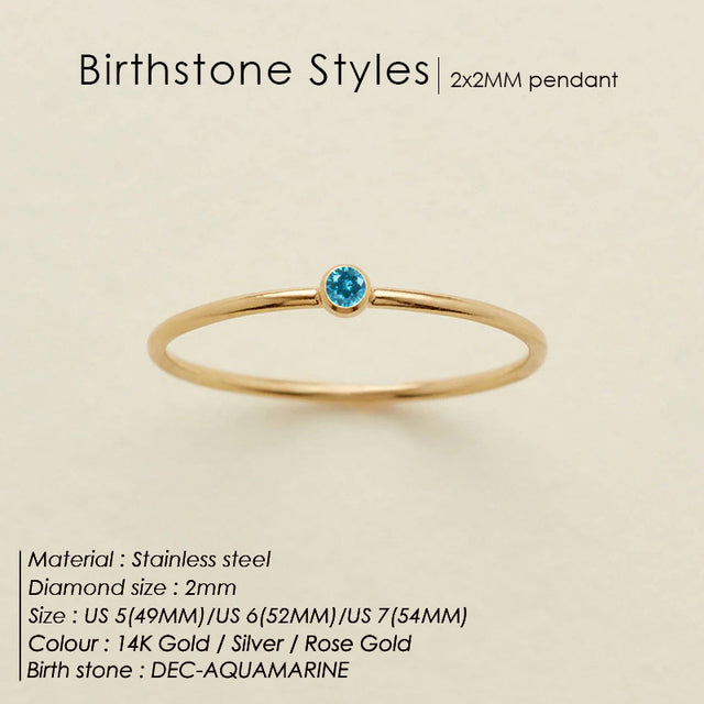 Dainty Birthstone Ring
