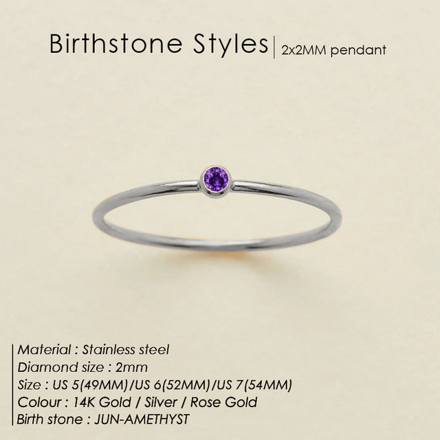 Dainty Birthstone Ring