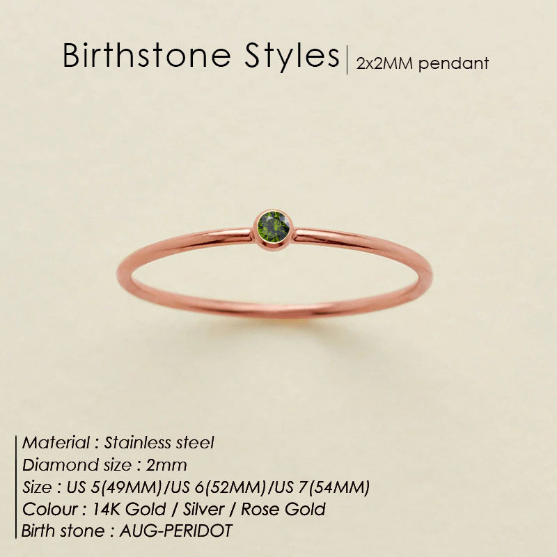 Dainty Birthstone Ring