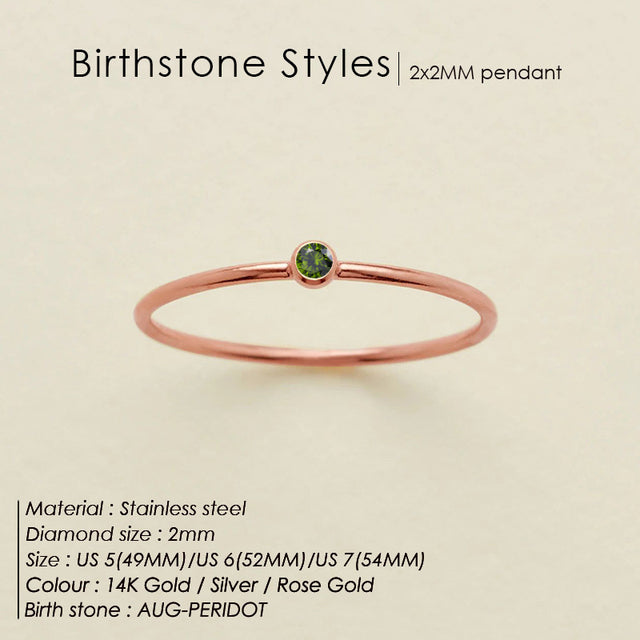 Dainty Birthstone Ring