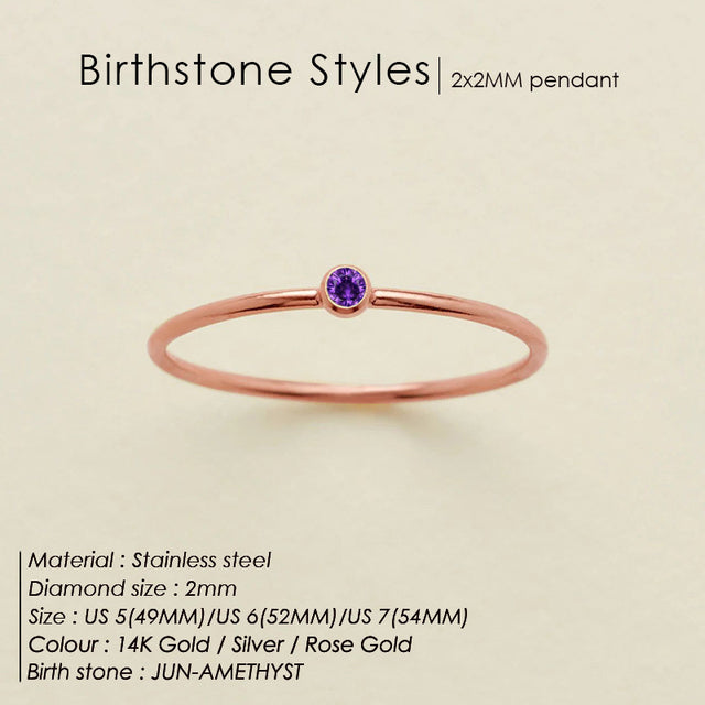 Dainty Birthstone Ring