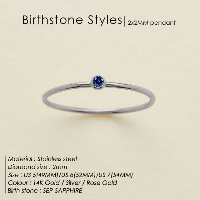 Dainty Birthstone Ring