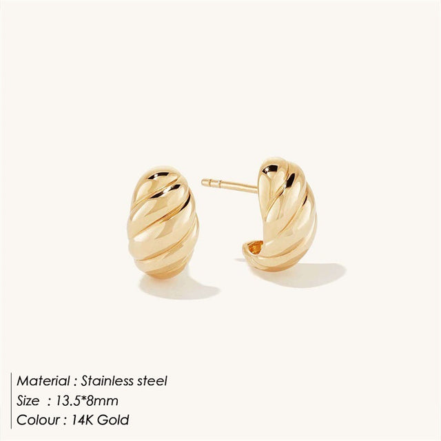 Croissant Huggie Earrings
