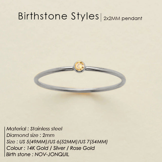Dainty Birthstone Ring
