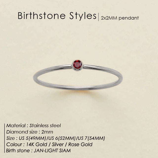 Dainty Birthstone Ring