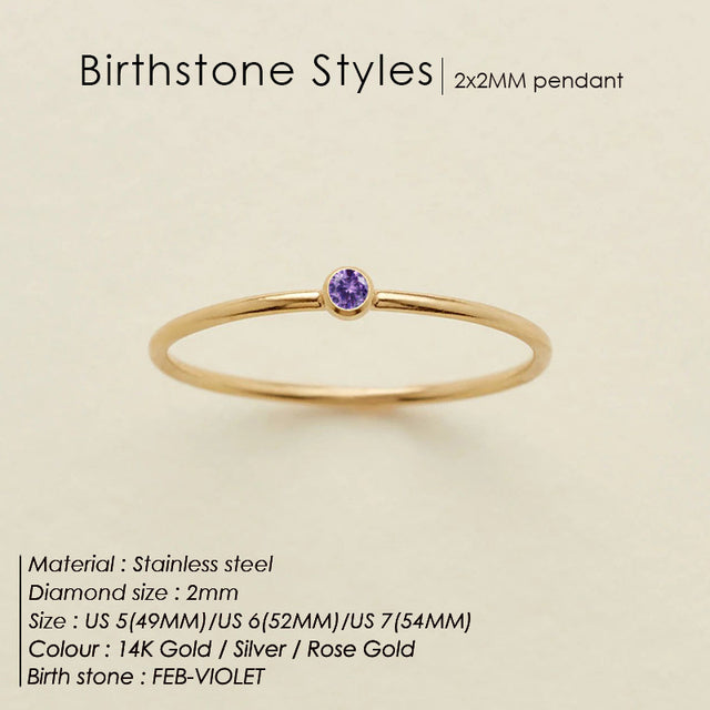 Dainty Birthstone Ring