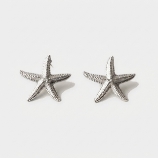 Starfish Earrings — Silver