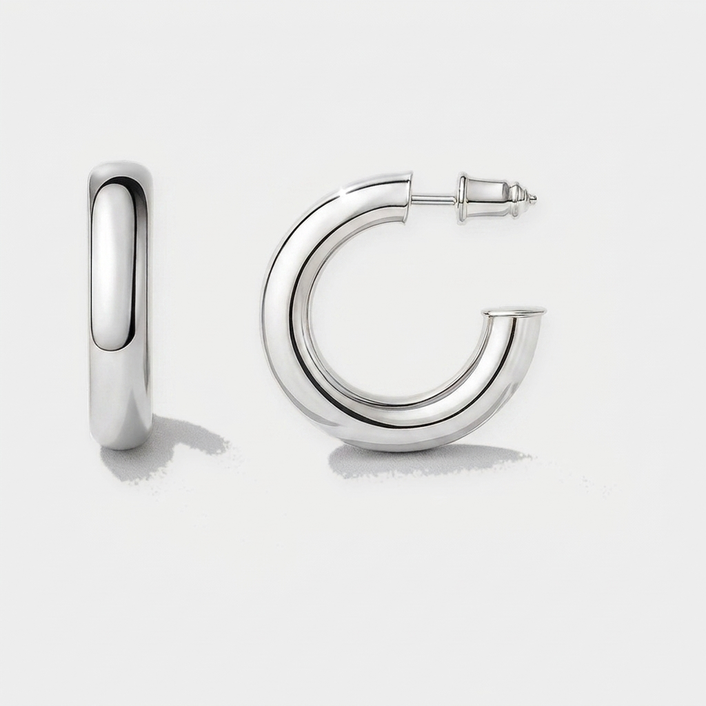 The Chunky Hoop (Bundle) — Silver